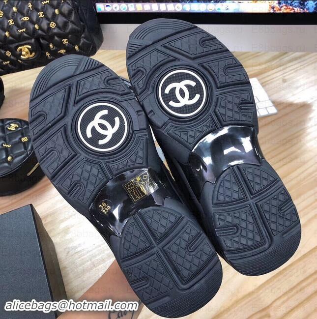 Lowest Cost Chanel CC Logo Leather Sneakers G34360 06