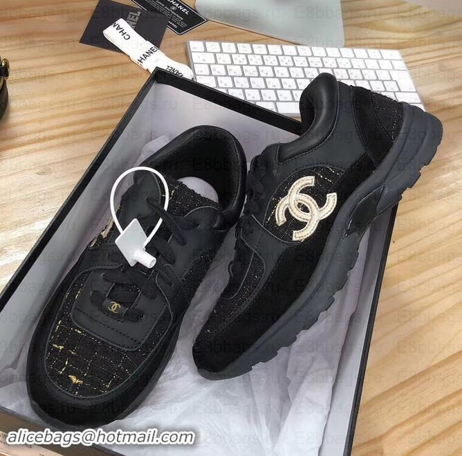 Lowest Cost Chanel CC Logo Leather Sneakers G34360 06