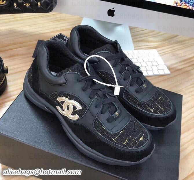 Lowest Cost Chanel CC Logo Leather Sneakers G34360 06