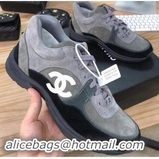 Discount Chanel CC Logo Leather Sneakers G34360 08