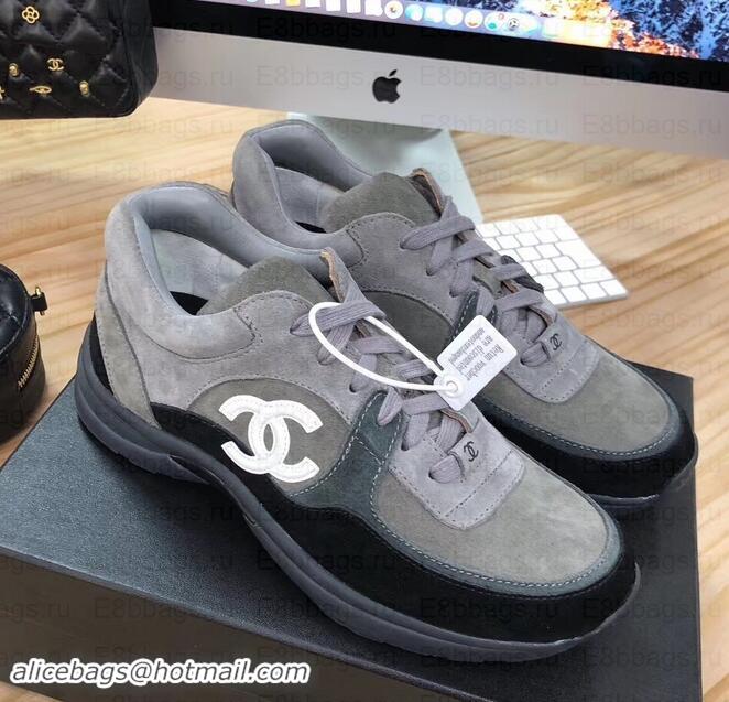 Discount Chanel CC Logo Leather Sneakers G34360 08