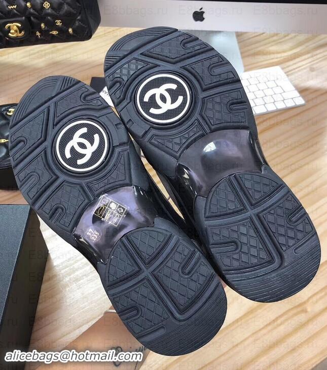 Discount Chanel CC Logo Leather Sneakers G34360 08