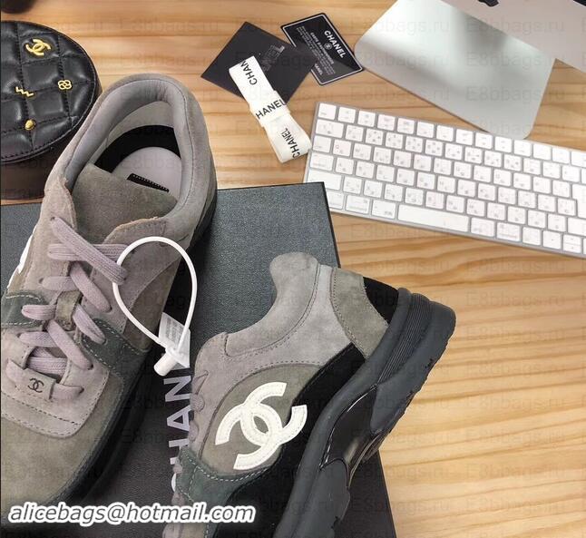 Discount Chanel CC Logo Leather Sneakers G34360 08