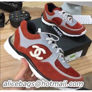 Discount Chanel CC Logo Leather Sneakers G34360 13