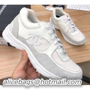 Discount Chanel CC Logo Leather Sneakers G34360 24