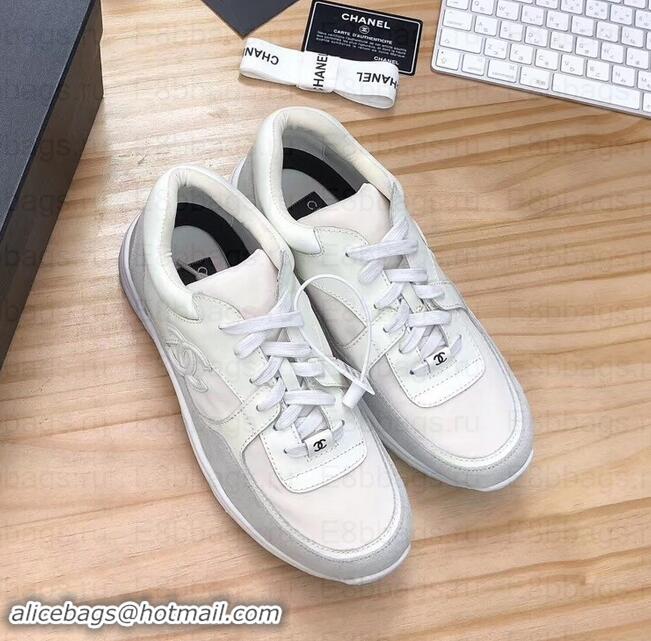 Discount Chanel CC Logo Leather Sneakers G34360 24