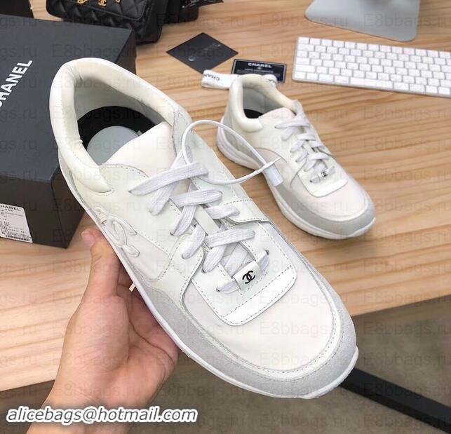 Discount Chanel CC Logo Leather Sneakers G34360 24