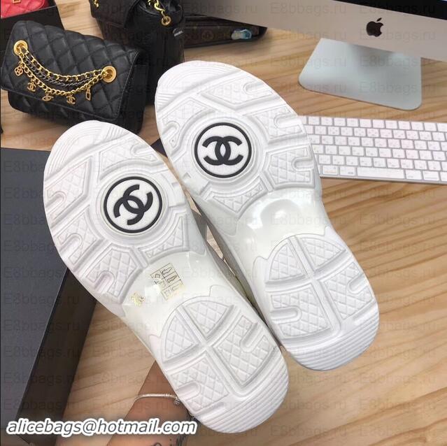 Discount Chanel CC Logo Leather Sneakers G34360 24