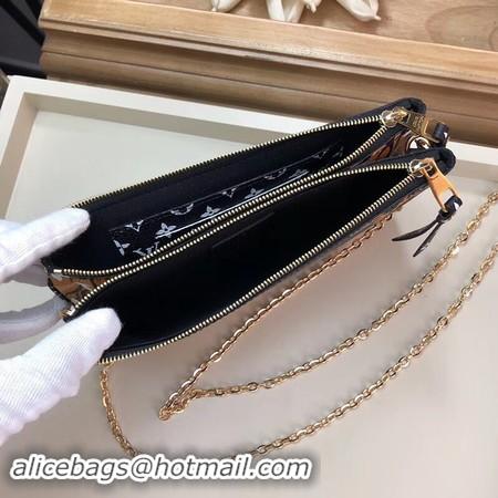 Stylish Louis Vuitton POCHETTE DOUBLE ZIP Chain Bag M67561