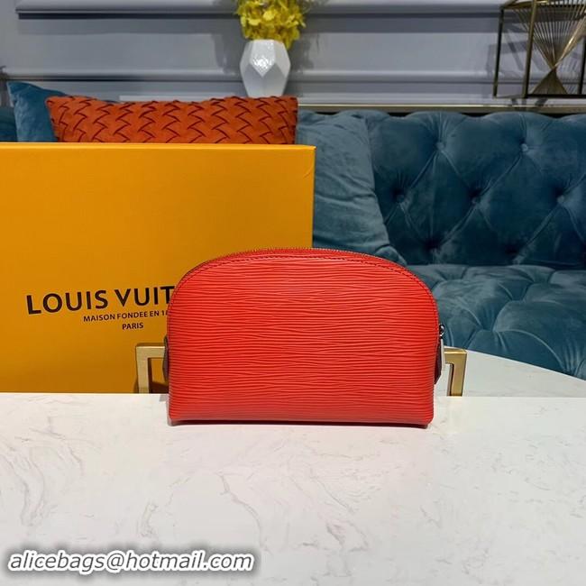 Classic Louis vuitton original Epi Leather COSMETIC POUCH PM M52030 Coquelicot