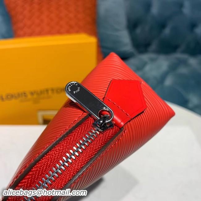 Classic Louis vuitton original Epi Leather COSMETIC POUCH PM M52030 Coquelicot