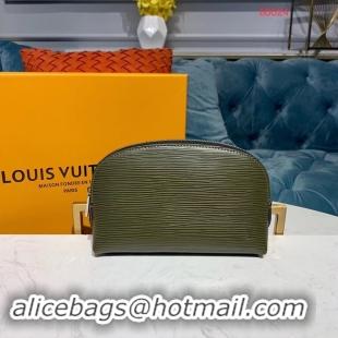 Top Grade Louis vuitton original Epi Leather COSMETIC POUCH PM M52030 Khaki