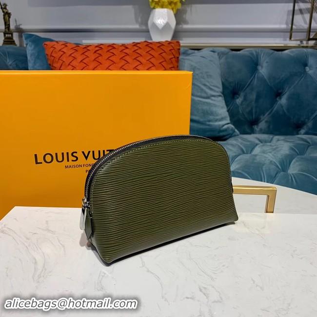 Top Grade Louis vuitton original Epi Leather COSMETIC POUCH PM M52030 Khaki