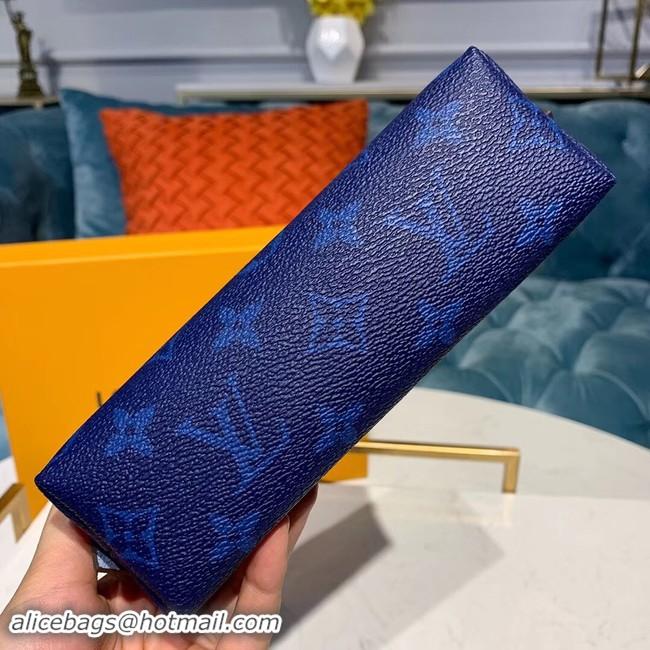 Good Looking Louis vuitton original Monogram COSMETIC POUCH PM M52030 blue