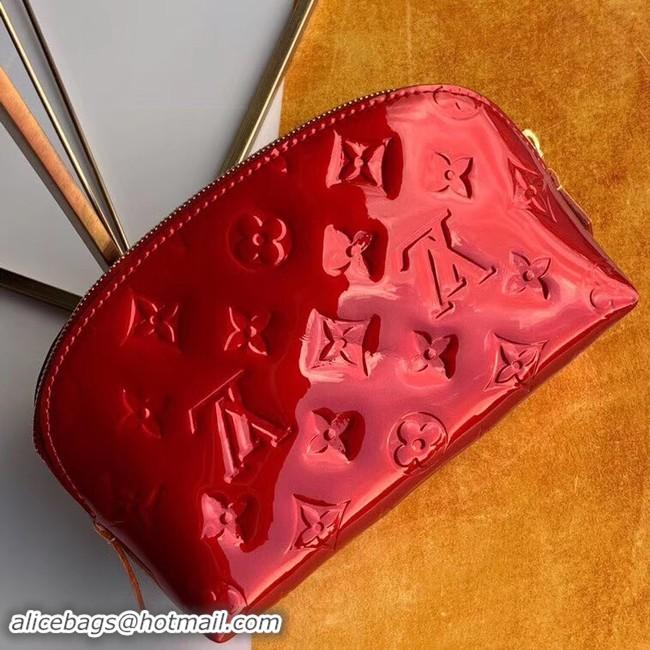 Unique Style Louis vuitton Monogram Vernis Leather COSMETIC POUCH M90172 red