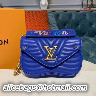 Classic LOUIS VUITTON NEW WAVE CHAIN BAG PM M53924 Bleu Neon