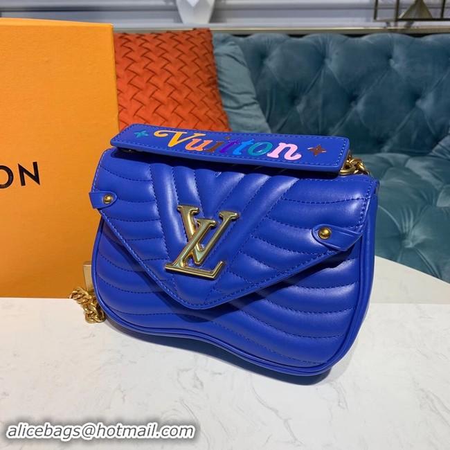 Classic LOUIS VUITTON NEW WAVE CHAIN BAG PM M53924 Bleu Neon