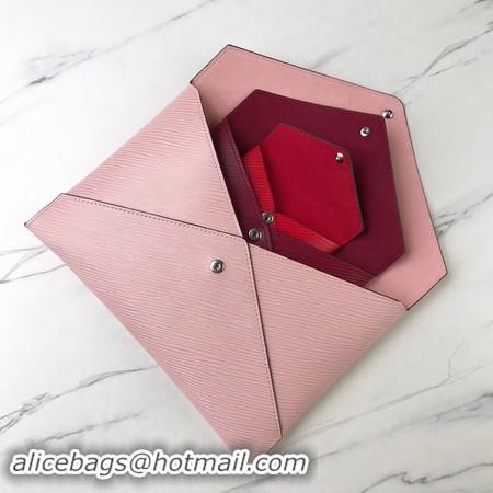 Popular Style Louis Vuitton POCHETTE KIRIGAMI M64186 Pink Red Rose