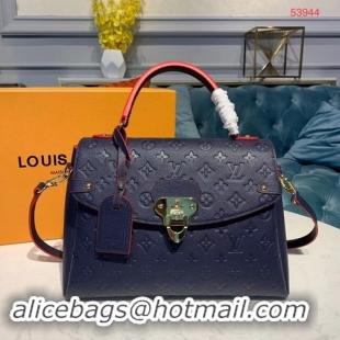 Duplicate Louis Vuitton Georges MM Monogram Empreinte Original Leather M53944 Navy