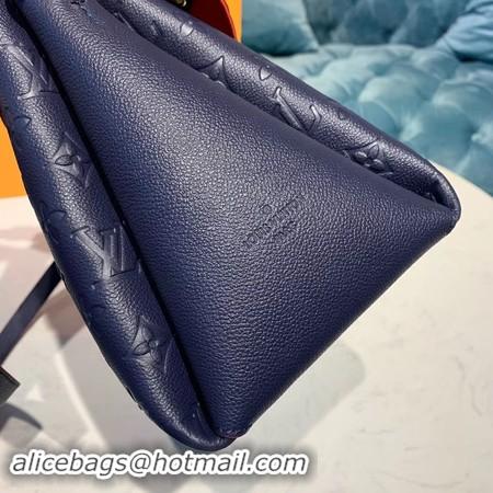 Duplicate Louis Vuitton Georges MM Monogram Empreinte Original Leather M53944 Navy