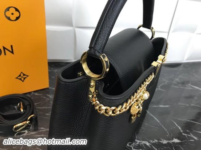 Unique Style Louis Vuitton Original Leather CAPUCINES PM M52963 Black