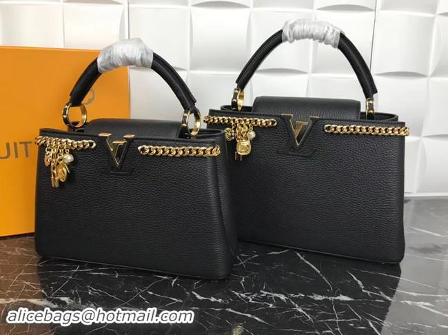 Unique Style Louis Vuitton Original Leather CAPUCINES PM M52963 Black