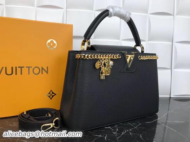 Unique Style Louis Vuitton Original Leather CAPUCINES PM M52963 Black