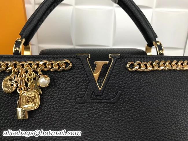 Unique Style Louis Vuitton Original Leather CAPUCINES PM M52963 Black