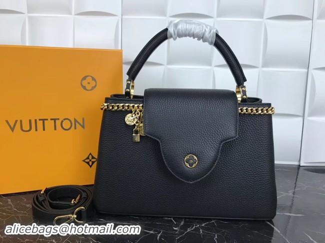 Unique Style Louis Vuitton Original Leather CAPUCINES PM M52963 Black