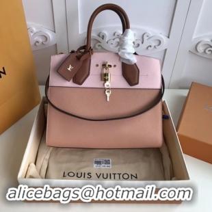 Stylish Louis Vuitton Original Leather CITY STEAMER PM M55062 Pink&Apricot