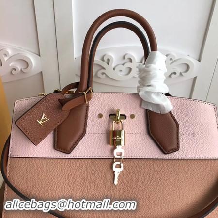 Stylish Louis Vuitton Original Leather CITY STEAMER PM M55062 Pink&Apricot