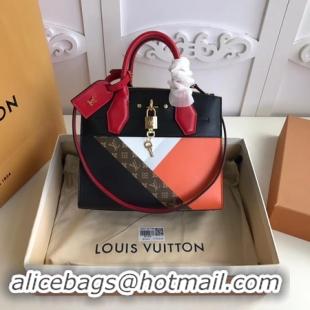 Best Grade Louis Vuitton Original Leather CITY STEAMER M53802 Red&Black&Blue