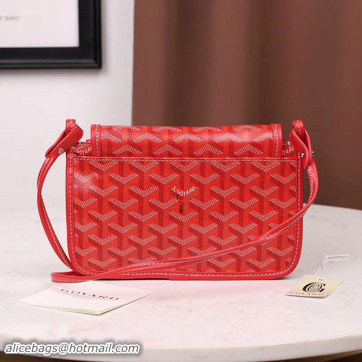 Latest Style Goyard Plumet Wallet Clutch Bag With Leather Strap 2166 Red