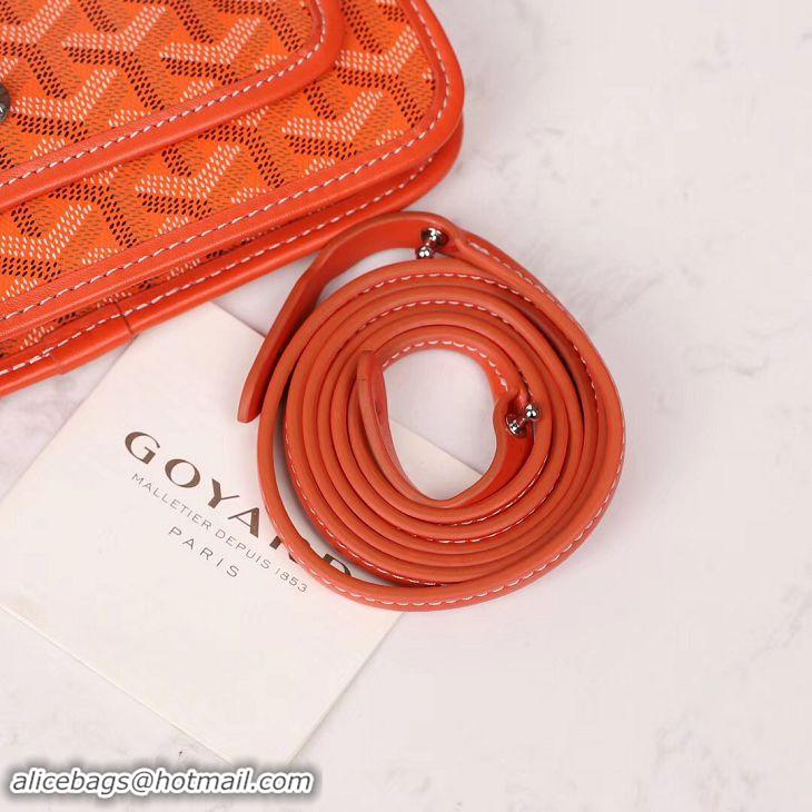 New Fashion Goyard Plumet Wallet Clutch Bag With Leather Strap 2166 Orange