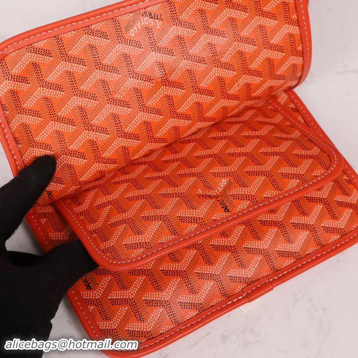 New Fashion Goyard Plumet Wallet Clutch Bag With Leather Strap 2166 Orange