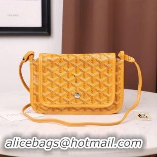 New Stylish Goyard Plumet Wallet Clutch Bag With Leather Strap 2166 Yellow