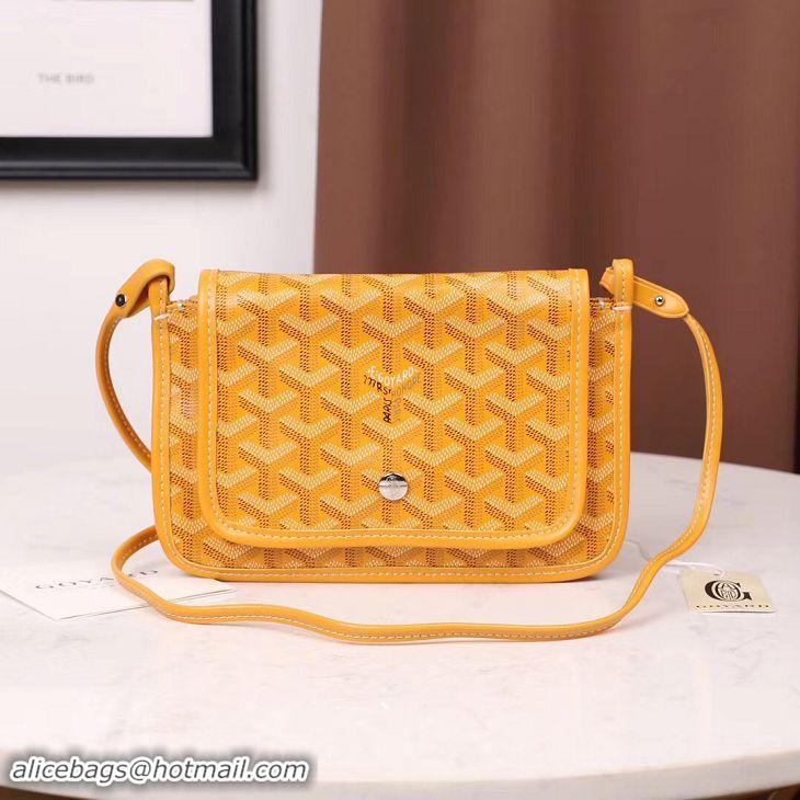 New Stylish Goyard Plumet Wallet Clutch Bag With Leather Strap 2166 Yellow