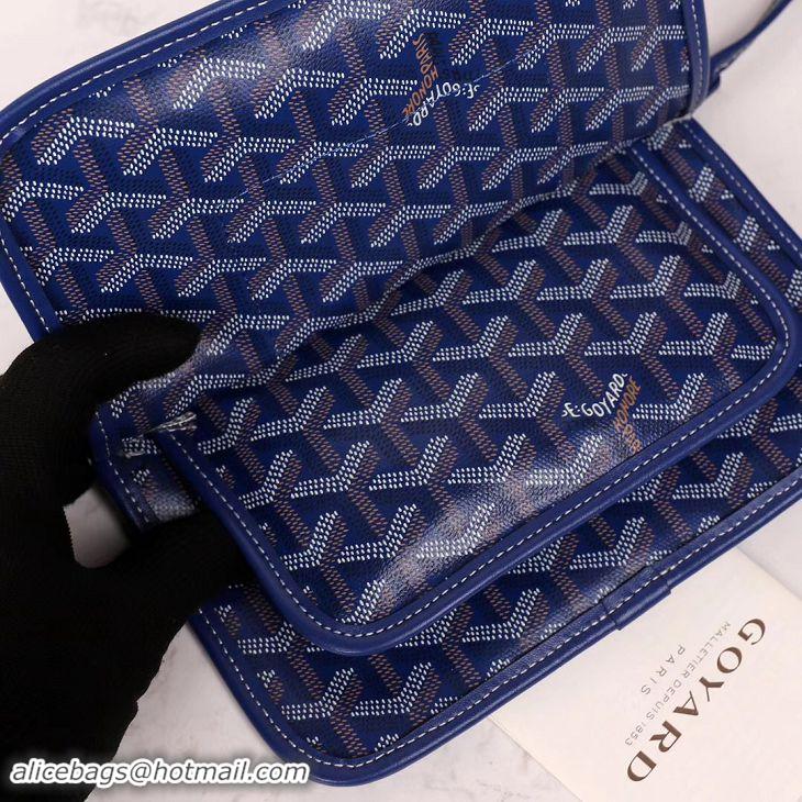 Cheap Classic Goyard Plumet Wallet Clutch Bag With Strap 2166 Dark Blue