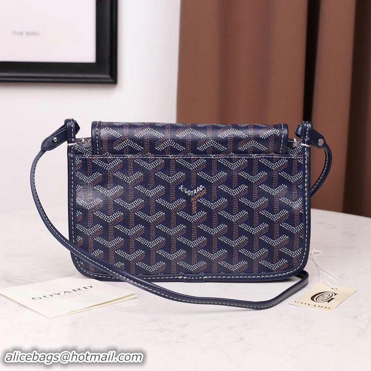 Stylish Goyard Plumet Wallet Clutch Bag With Strap 2166 Navy Blue