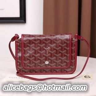 Imitation Goyard Plumet Wallet Clutch Bag With Strap 2166 Burgundy