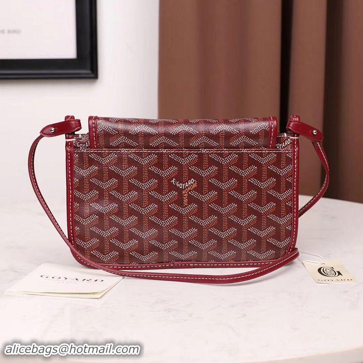 Imitation Goyard Plumet Wallet Clutch Bag With Strap 2166 Burgundy