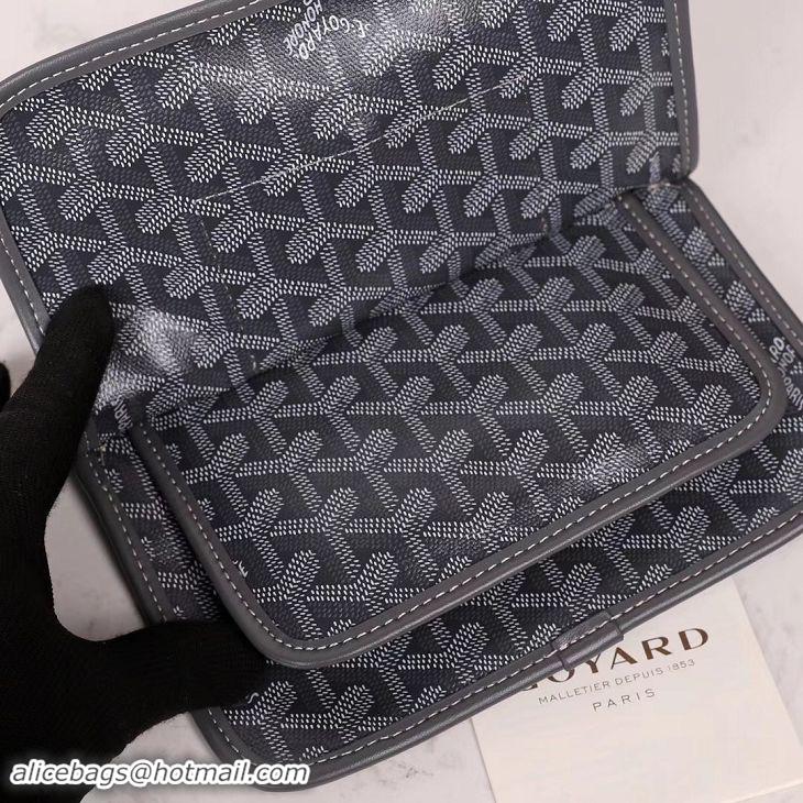 Luxury Goyard Plumet Wallet Clutch Bag With Strap 2166 Dark Grey