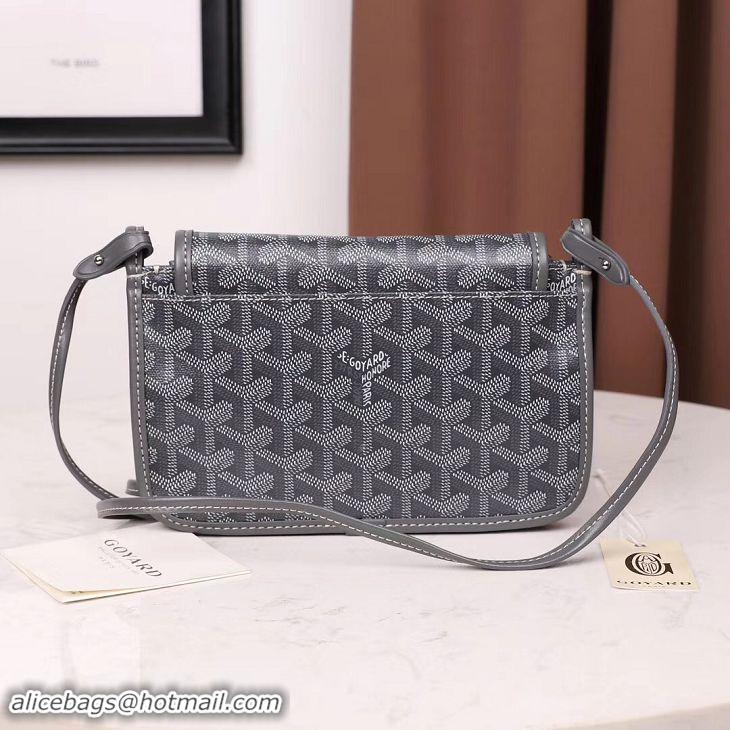 Luxury Goyard Plumet Wallet Clutch Bag With Strap 2166 Dark Grey