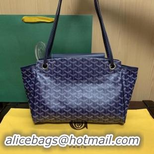 Discount Goyard Original Rouette Shoulder Tote Bag 00315 Navy Blue