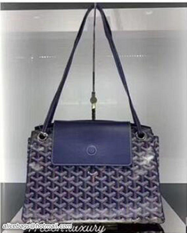 Discount Goyard Original Rouette Shoulder Tote Bag 00315 Navy Blue