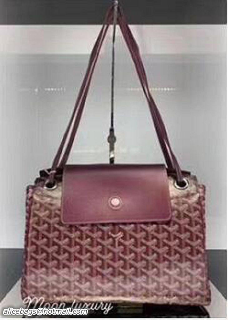 Best Price Goyard Original Rouette Shoulder Tote Bag 00315 Burgundy