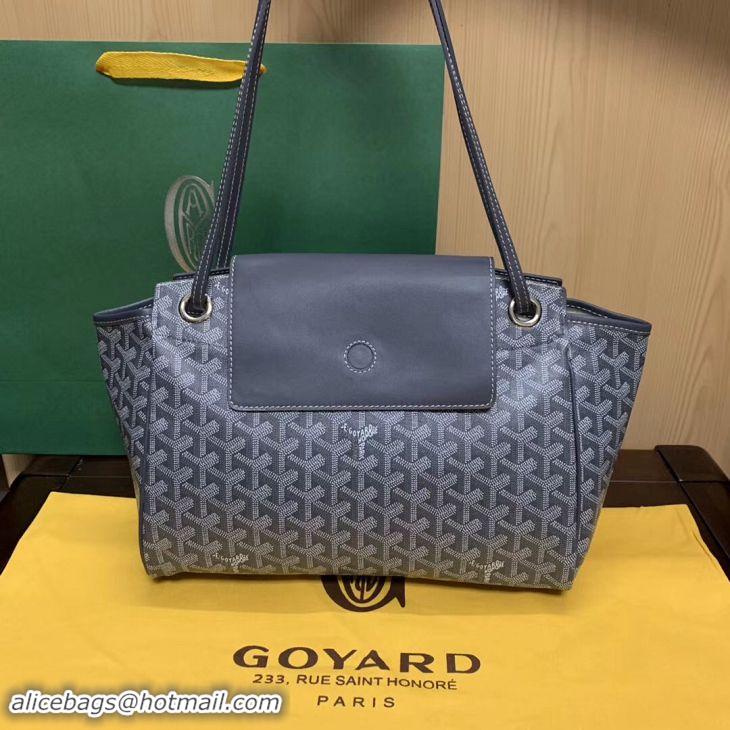 Duplicate Goyard Original Rouette Shoulder Tote Bag 00315 Dark Grey