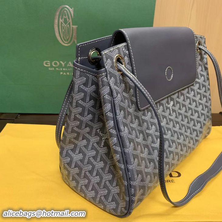 Duplicate Goyard Original Rouette Shoulder Tote Bag 00315 Dark Grey