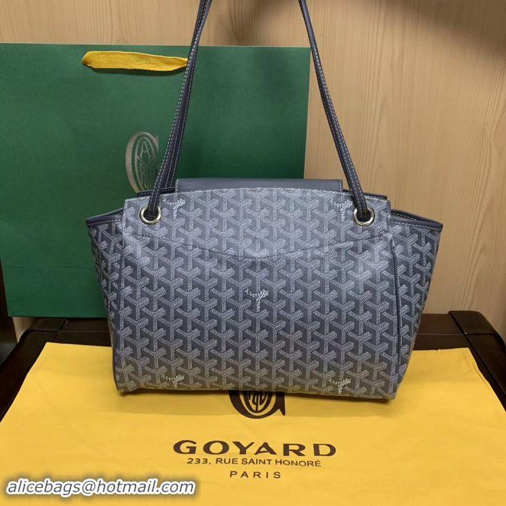 Duplicate Goyard Original Rouette Shoulder Tote Bag 00315 Dark Grey