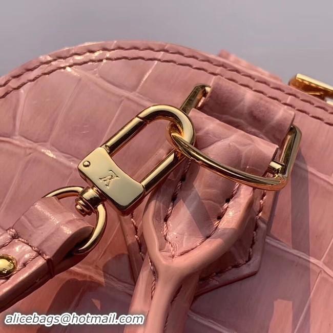 Expensive Louis Vuitton Crocodile Pattern Leather Bag N90897 Pink